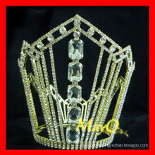 Grande couronne de grand or ronde, couronne de rois à vendre, couronne ronde pleine homme avec gros diamant